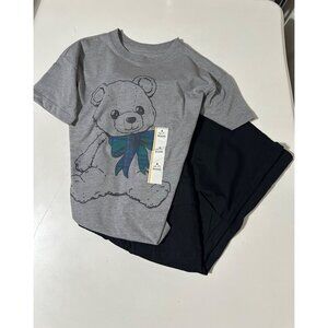 Cat & Jack Girls Relaxed Fit Tee 6/7 & Art Class Wide Leg Cargo Pant 6/7 NWT